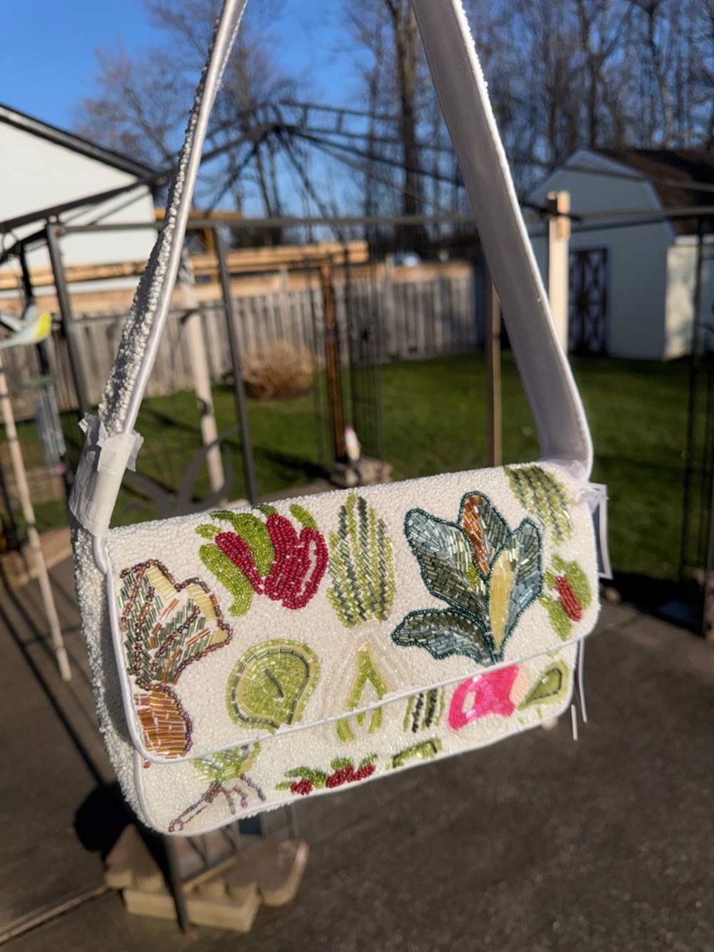 Viral beaded bag vegetables NWT - Picture 8 of 9